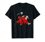 Soccer Santa Claus Soccer Player T-Shirt - Casual Everyday Wear for Adults