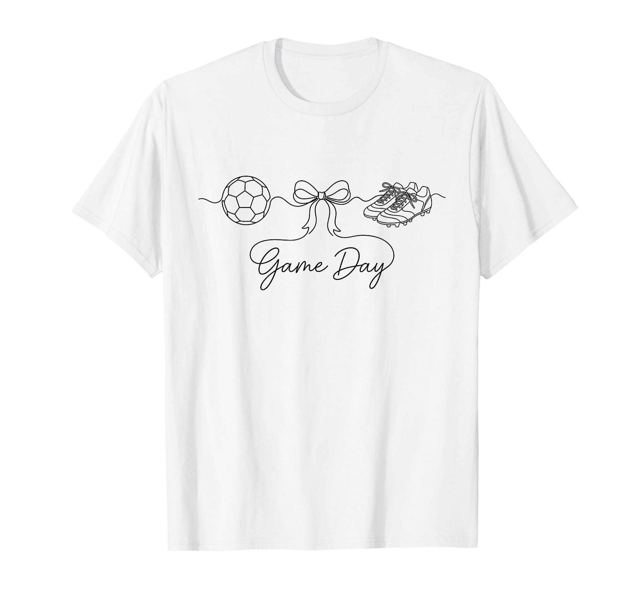 Game Day Soccer Mom Ball Bow Cleats T-Shirt - Custom Art Print Men Women