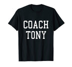 Coach Tony Custom Football Soccer T-Shirt - Aesthetic Graphic for Adults