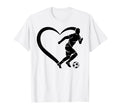 Soccer Player Heart Soccer Ball Heart T-Shirt - Novelty Apparel for Adults