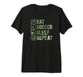 Eat Soccer Sleep Repeat Simple T-Shirt - Aesthetic Graphic for Adults