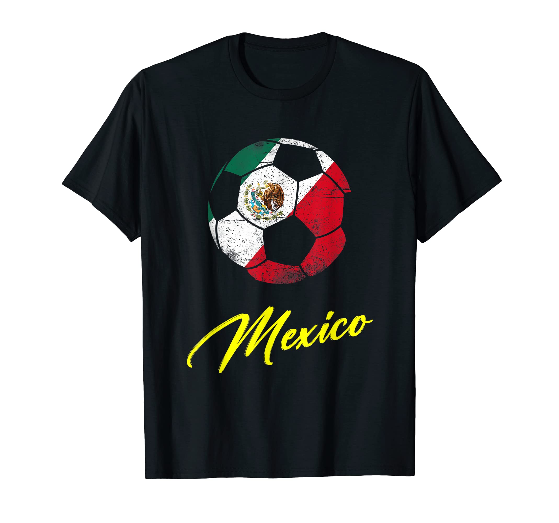 Mexico Mexico Soccer Ball Mexico Flag T-Shirt - Custom Art Print Unisex