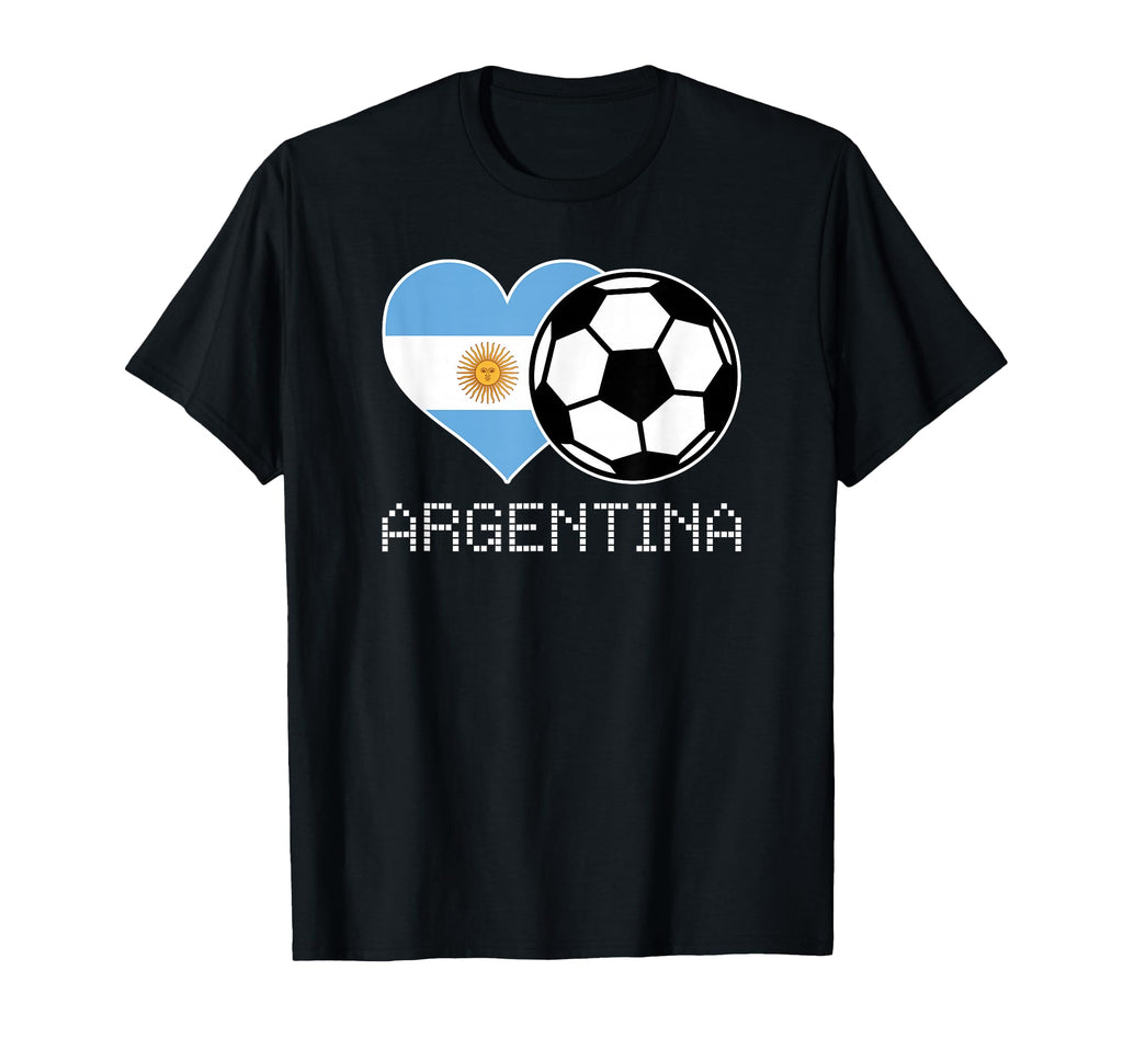 Argentina Soccer Argentinian Flag Love T-Shirt - Trendy Graphic for Adults