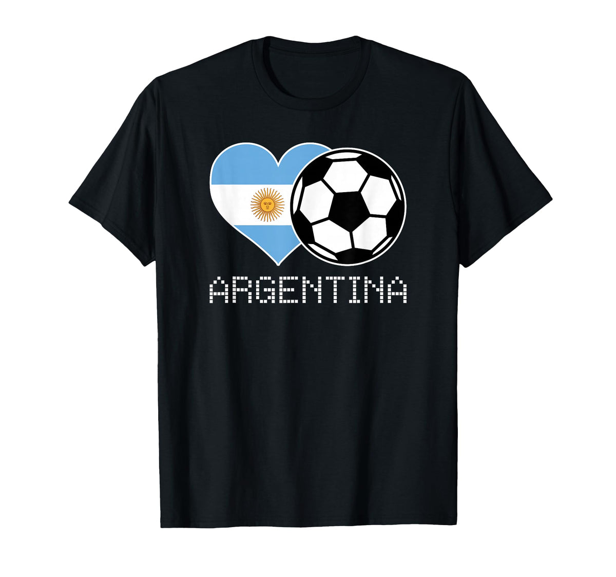 Argentina Soccer Argentinian Flag Love T-Shirt - Trendy Graphic for Adults