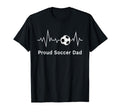 Soccer Papa Proud Soccer Dad Heartbeat T-Shirt - Custom Art Print Unisex