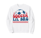 Soccer Lil Bro Soccer Brother Support Sweatshirt - Unique Graphic Unisex