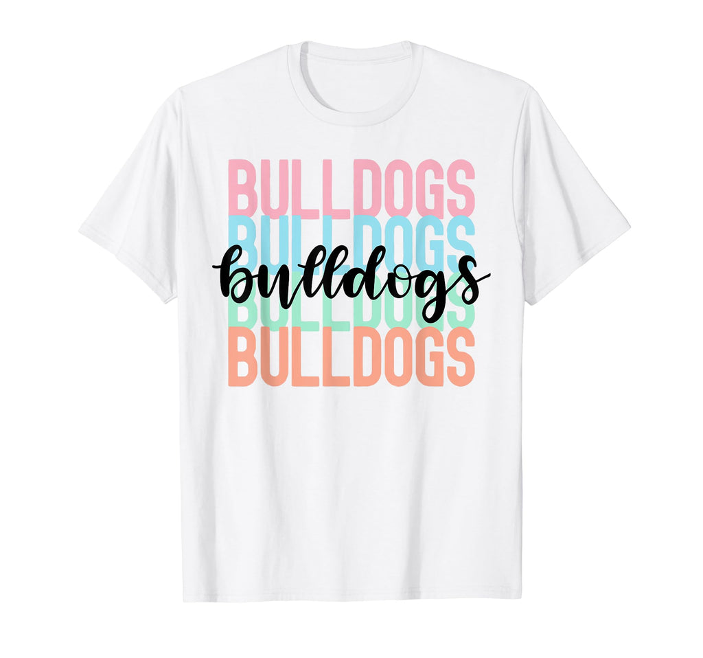 Bulldogs Team Mascot School Spirit T-Shirt - Aesthetic Graphic Men Women