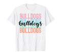 Bulldogs Team Mascot School Spirit T-Shirt - Aesthetic Graphic Men Women