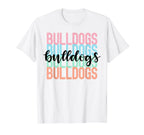 Bulldogs Team Mascot School Spirit T-Shirt - Aesthetic Graphic Men Women