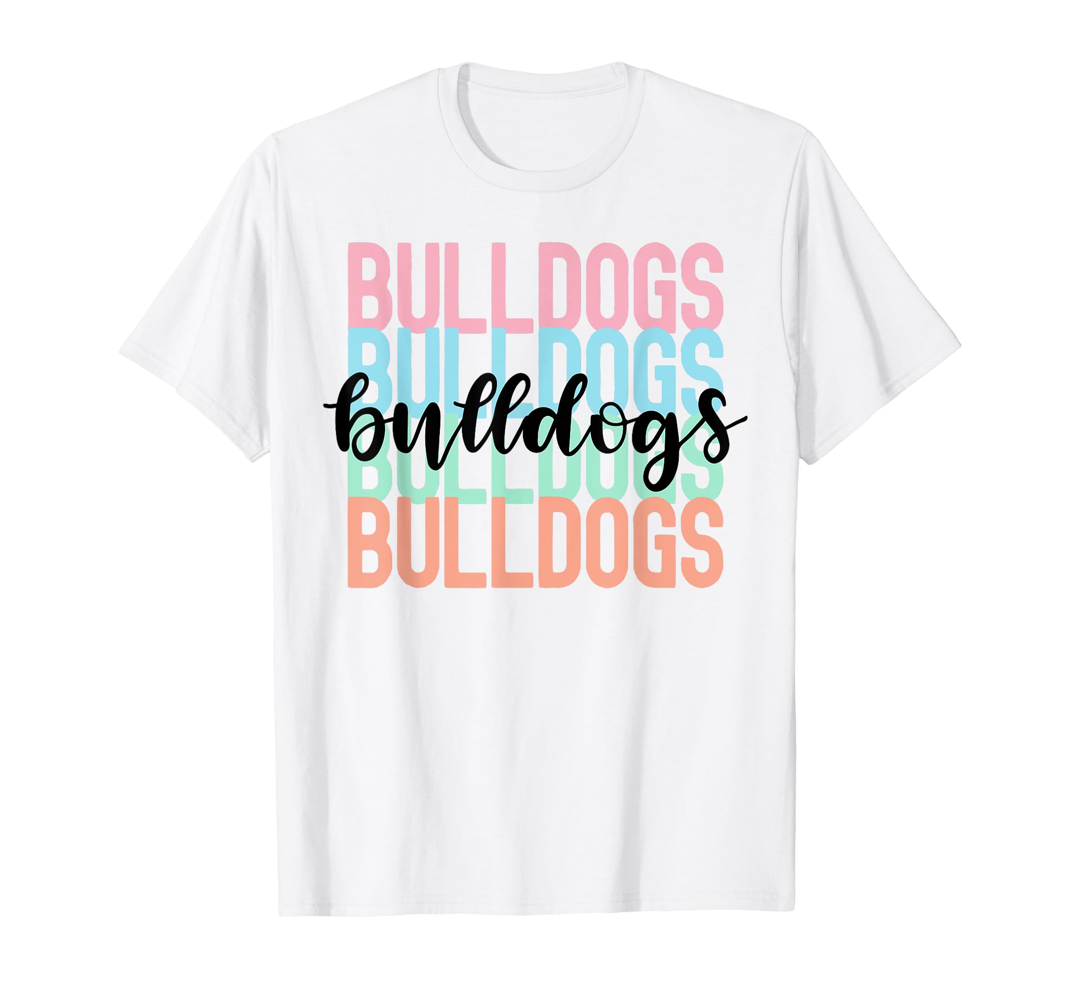 Bulldogs Team Mascot School Spirit T-Shirt - Aesthetic Graphic Men Women
