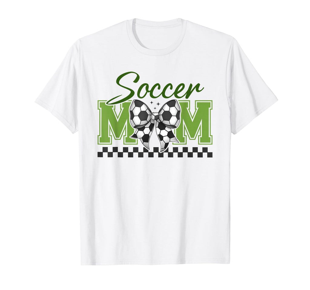 Groovy Soccer Mom Coquette Bow T-Shirt - Casual Everyday Wear Men Women