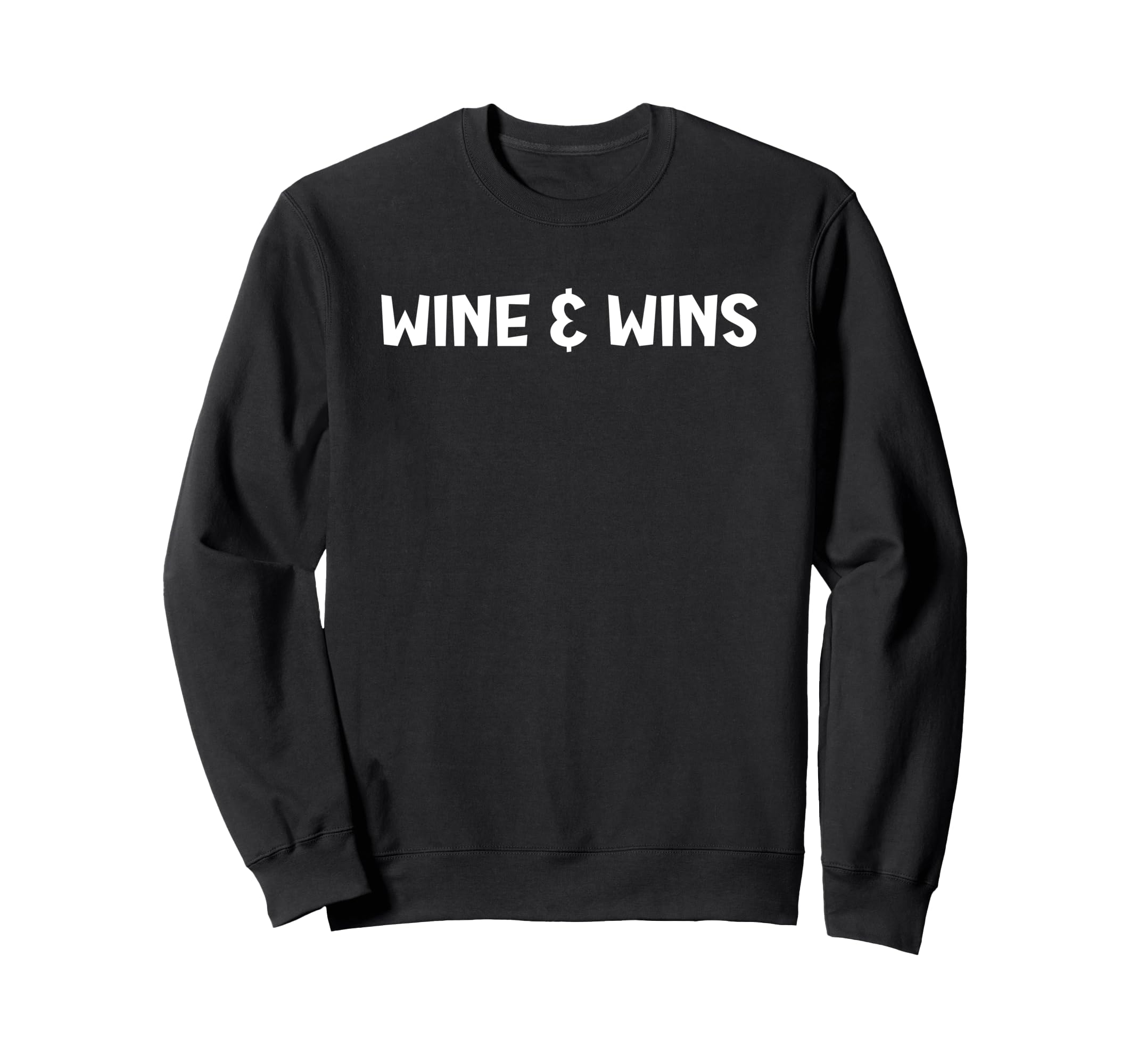 Wine And Wins Funny Sports Soccer Mom Sweatshirt - Graphic Print Unisex
