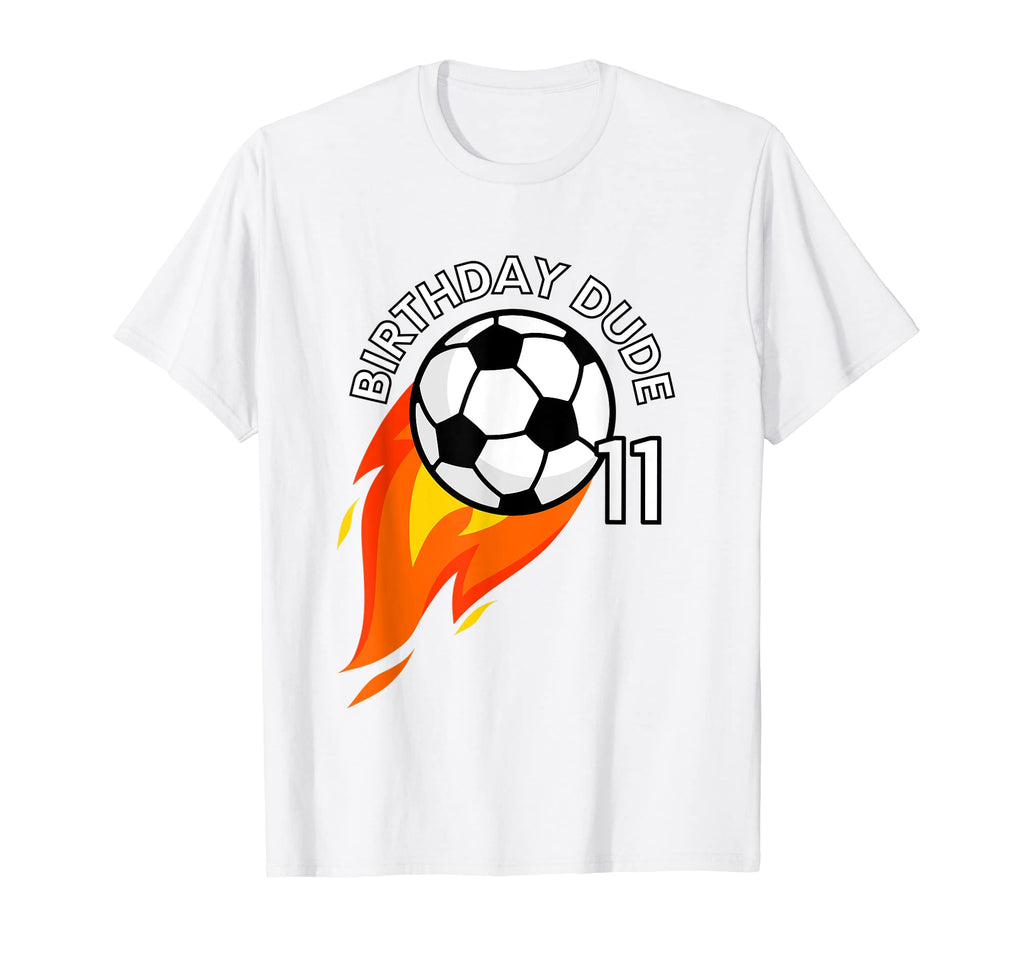 11 Year Old 11Th Birthday Dude Flame T-Shirt - Minimalist Print Men Women