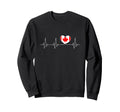 Canada Love Heartbeat And Canadian Sweatshirt - Trendy Graphic for Adults