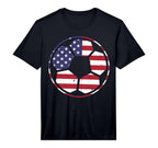 Us Flag Soccer Ball Football 4Th T-Shirt - Fun Novelty Design Men Women