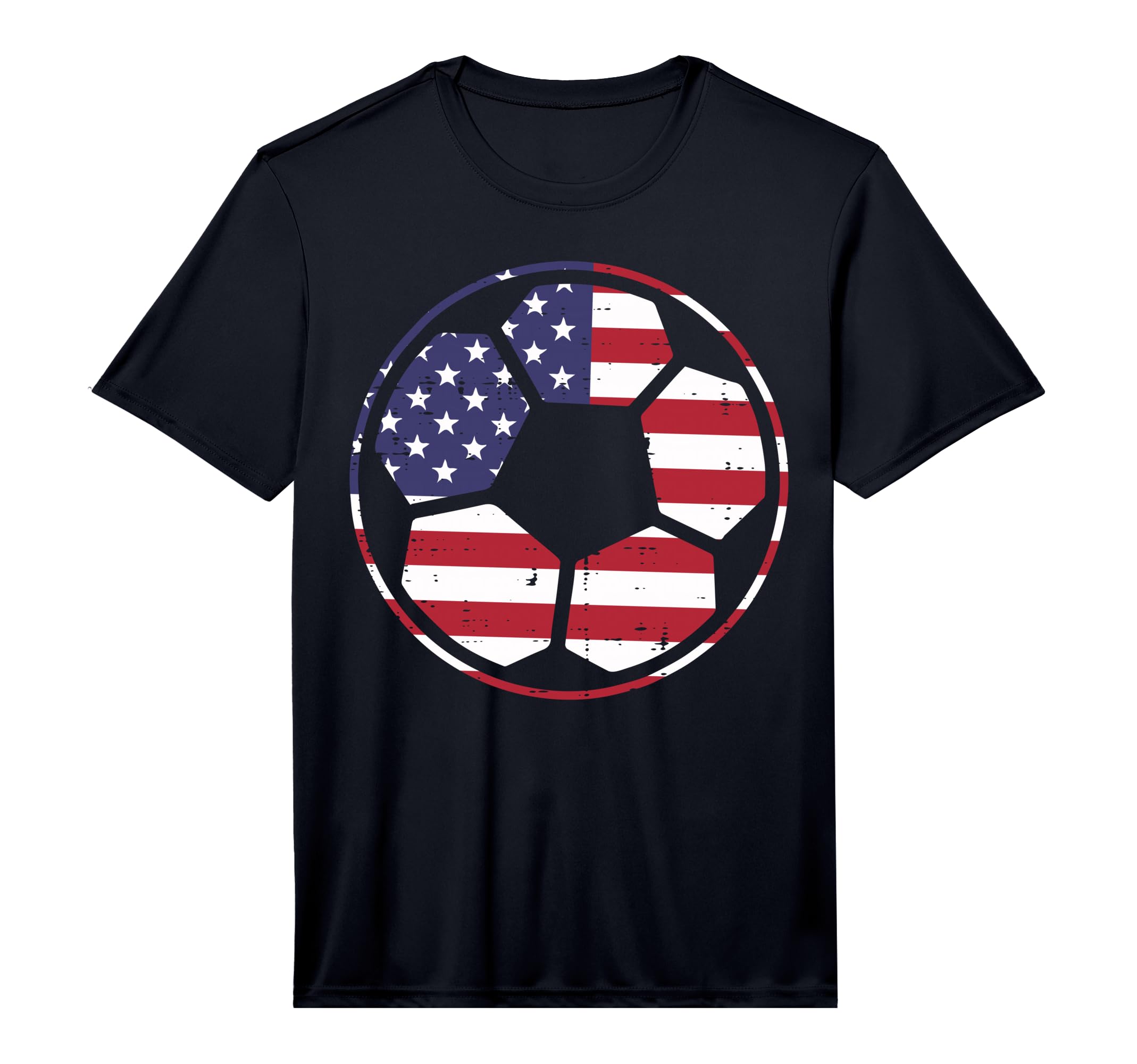 Us Flag Soccer Ball Football 4Th T-Shirt - Fun Novelty Design Men Women