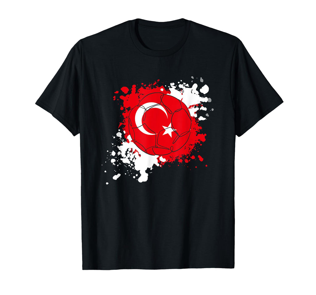 Soccer Ball Flag Turkey T-Shirt - Fun Novelty Design Unisex