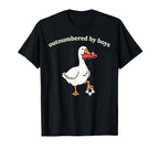 Outnumbered Funny Mom Goose Soccer T-Shirt - Minimalist Print Men Women