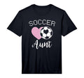 Mens Soccer Aunt Love Heart Auntie T-Shirt - Streetwear Style Men Women