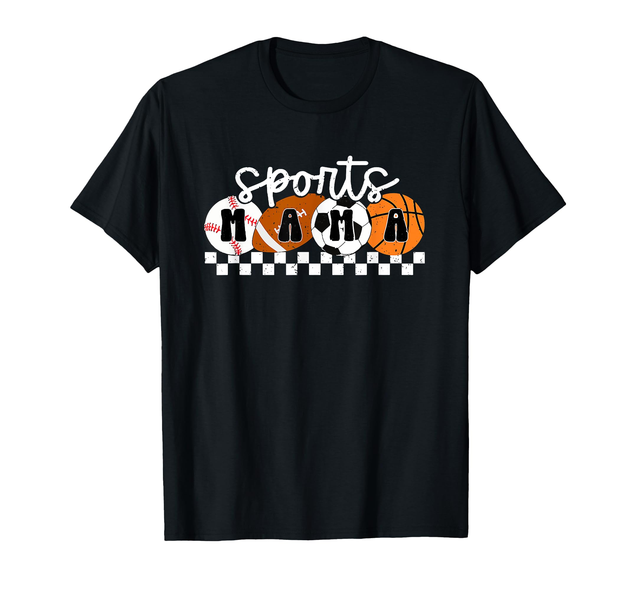 Sports Mama Baseball Football T-Shirt - Casual Everyday Wear for Adults