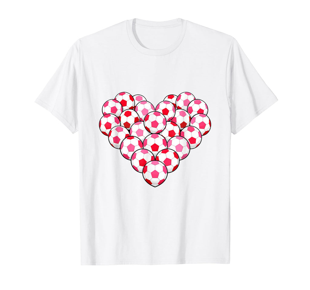 Heart Shaped Soccer Ball Artwork T-Shirt - Minimalist Print Unisex
