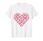 Heart Shaped Soccer Ball Artwork T-Shirt - Minimalist Print Unisex