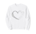Soccer School Player Heart Silhouette I Sweatshirt - Graphic Print Unisex