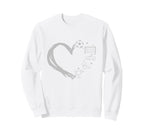 Soccer School Player Heart Silhouette I Sweatshirt - Graphic Print Unisex