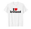 I Love Heart Ireland Irish T-Shirt - Fun Novelty Design Men Women