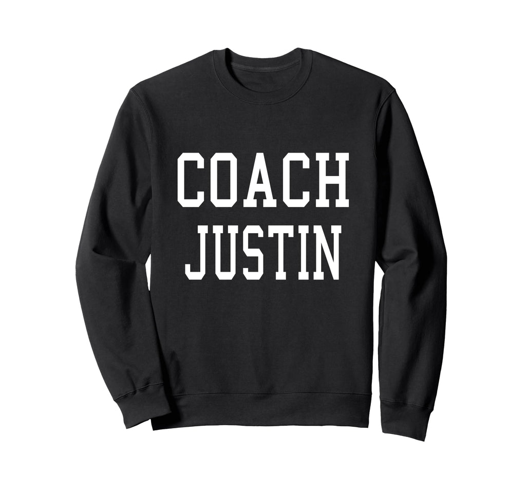 Coach Justin Custom Football Sweatshirt - Fun Novelty Design for Adults