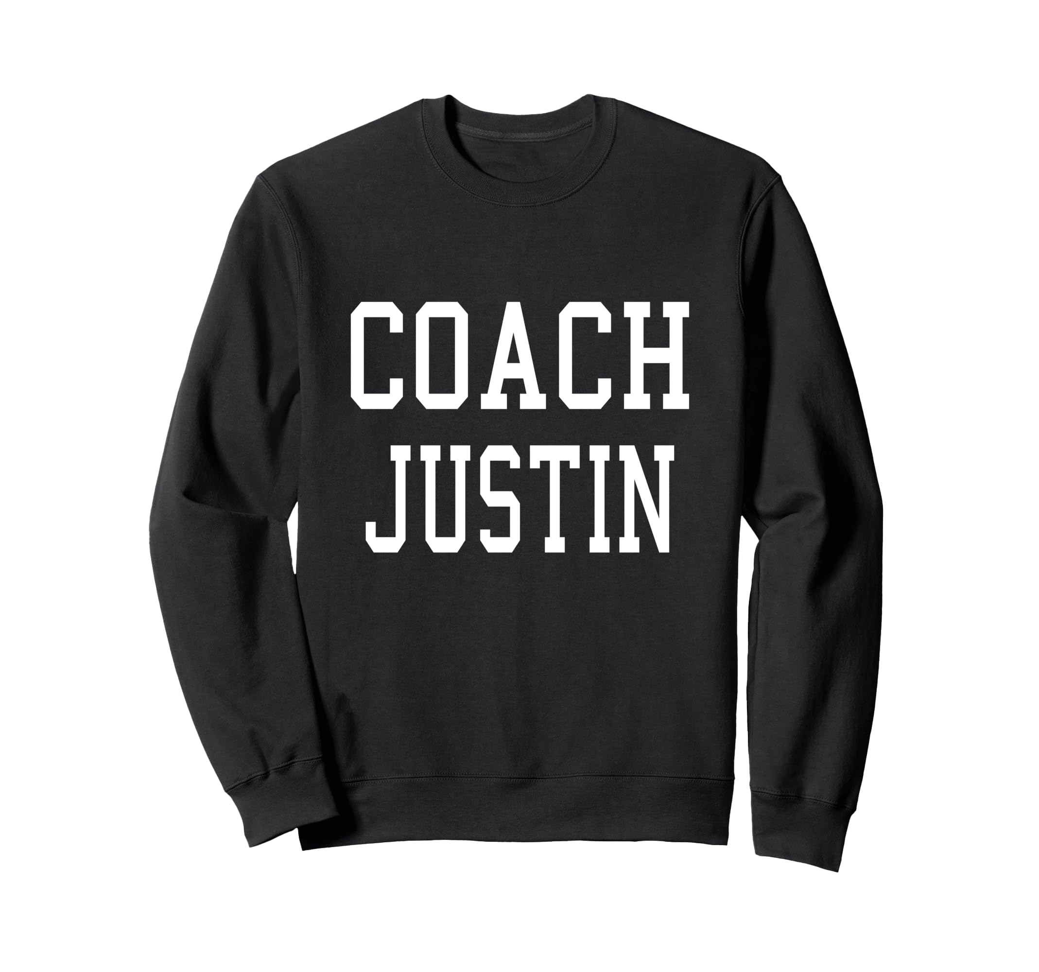 Coach Justin Custom Football Sweatshirt - Fun Novelty Design for Adults