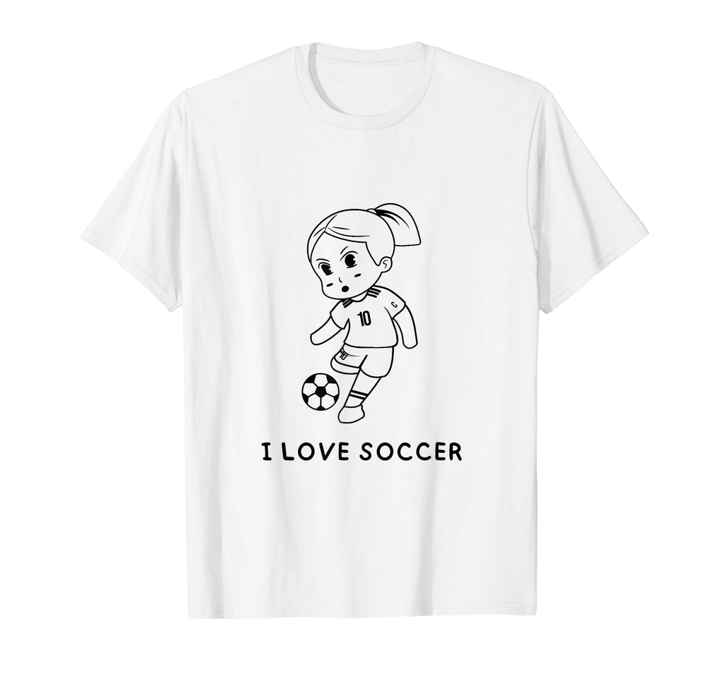 I Love Soccer T-Shirt - Custom Art Print Men Women