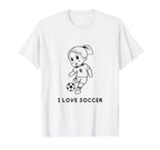 I Love Soccer T-Shirt - Custom Art Print Men Women