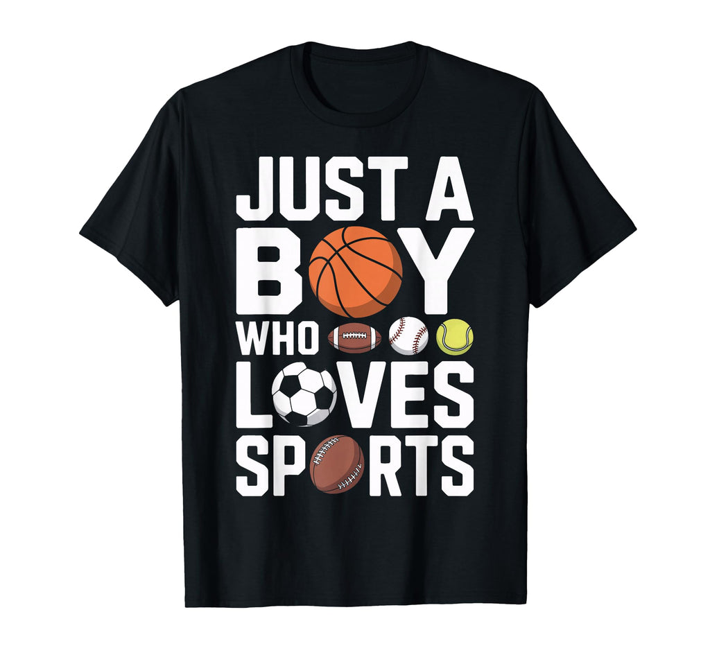 Basketball Soccer Just Who Loves Sports T-Shirt - Unique Graphic Men Women