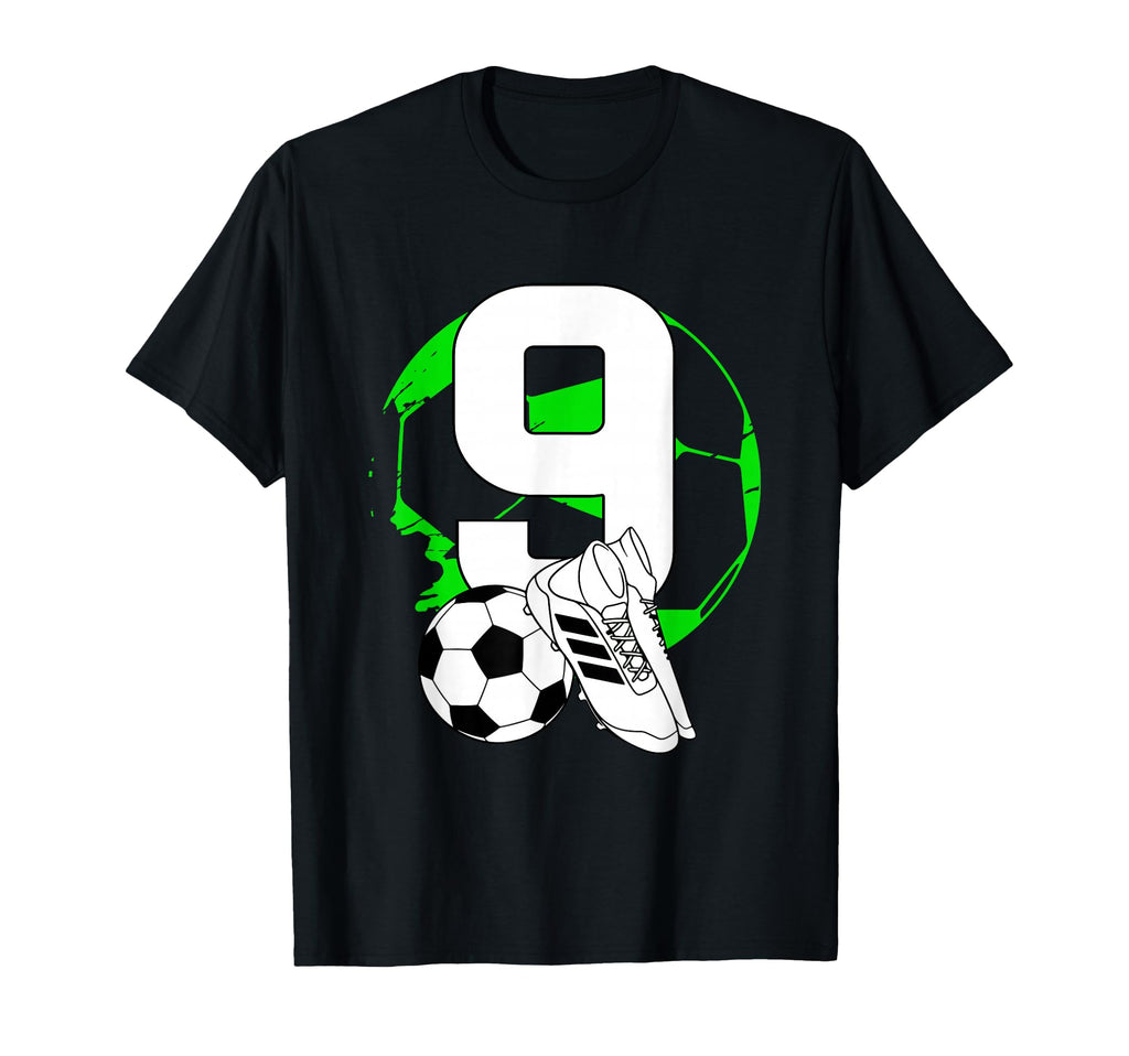 9Th Birthday Soccer Player Football 9 T-Shirt - Unique Graphic Men Women