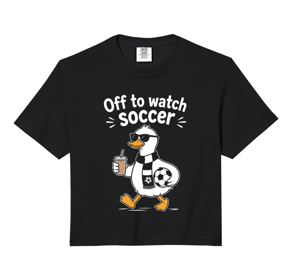 Off To Watch Soccer Mom Goose T-Shirt - Minimalist Print Men Women
