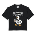 Off To Watch Soccer Mom Goose T-Shirt - Minimalist Print Men Women