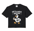 Off To Watch Soccer Mom Goose T-Shirt - Minimalist Print Men Women