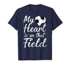 My Heart Is That Field Soccer Gift Mom T-Shirt - Graphic Print for Adults