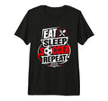Eat Sleep Soccer Repeat Funny Sports T-Shirt - Minimalist Print Unisex