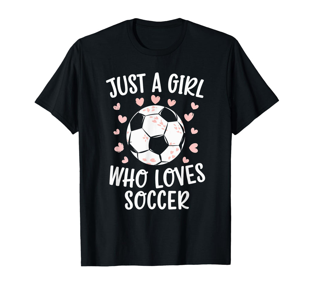 Just Who Loves Soccer Soccer Heart T-Shirt - Fun Novelty Design Unisex