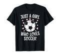 Just Who Loves Soccer Soccer Heart T-Shirt - Fun Novelty Design Unisex