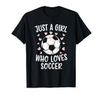 Just Who Loves Soccer Soccer Heart T-Shirt - Fun Novelty Design Unisex