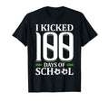 I Kicked 100 Days School Sporty T-Shirt - Trendy Graphic for Adults