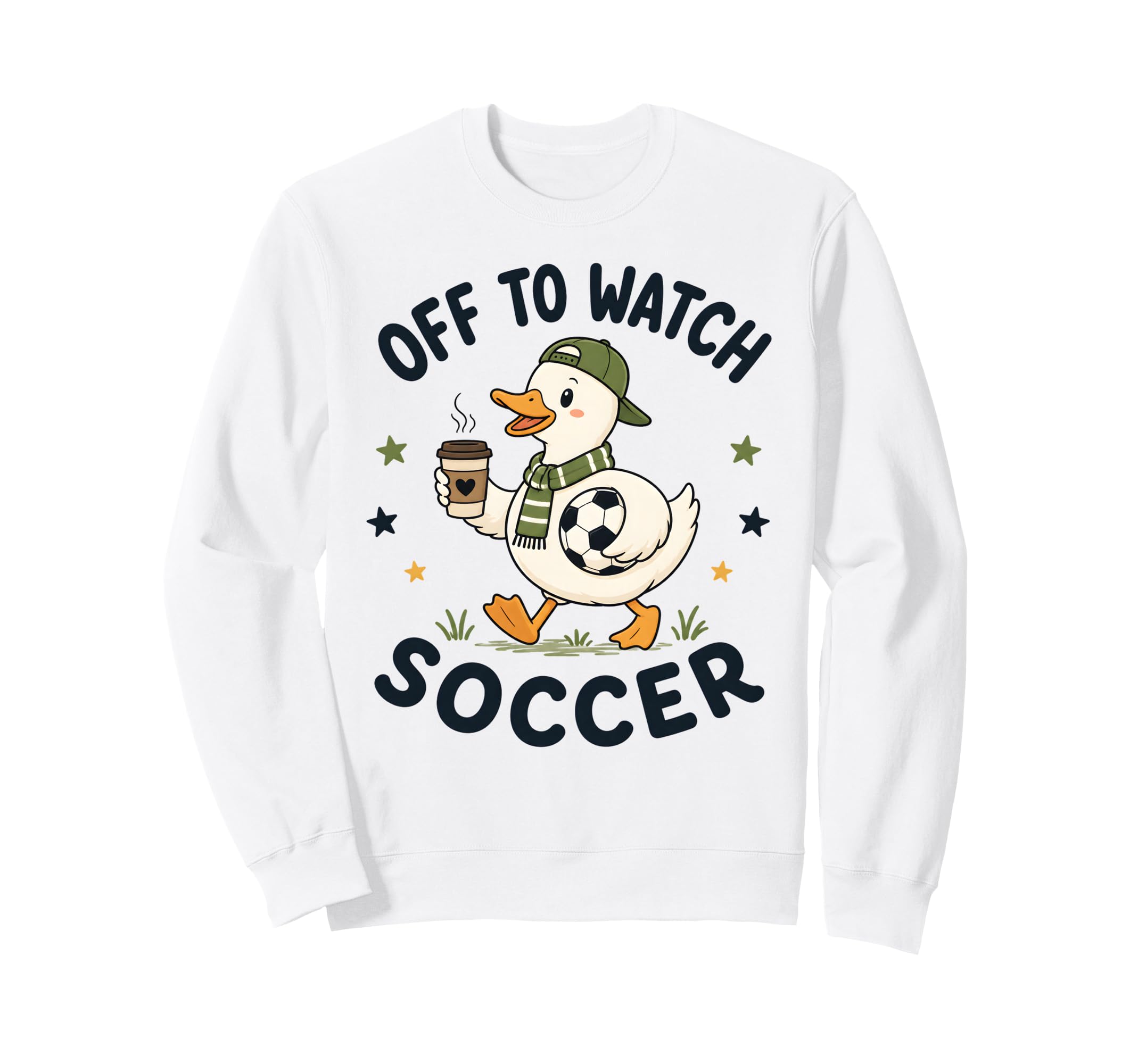 Off To Watch Soccer Mom Goose Sweatshirt - Fun Novelty Design for Adults
