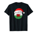 Wales Soccer Santa Hat Welsh Flag T-Shirt - Casual Everyday Wear Unisex