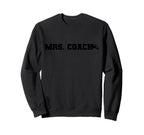 Mrs Coach Funny Football Basketball Sweatshirt - Trendy Graphic for Adults