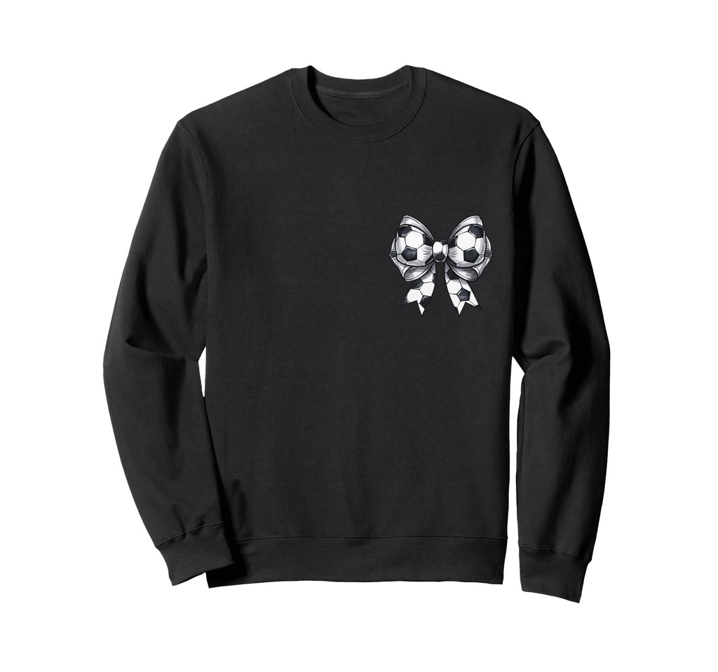 Soccer Mama Coquette Bow Front Back Sweatshirt - Streetwear Style Unisex
