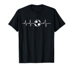 I Love Soccer Heartbeat T-Shirt - Unique Graphic for Adults