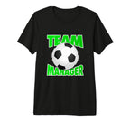 Soccer Team Manager Soccer Ball T-Shirt - Unique Graphic for Adults